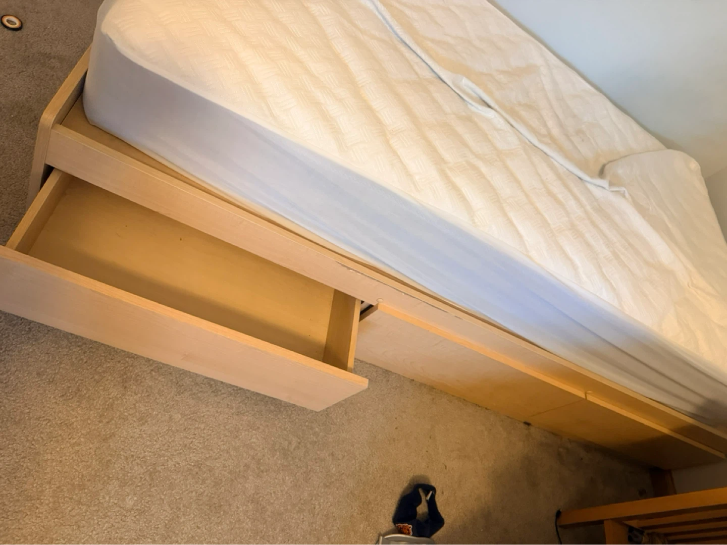 Twin Bed Frame with Storage Drawers