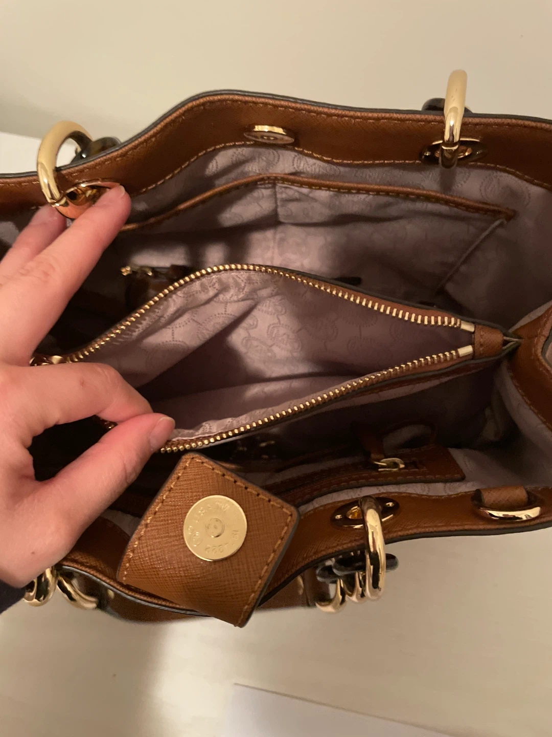 Michael Kors Brown Leather Satchel Handbag - photo 3