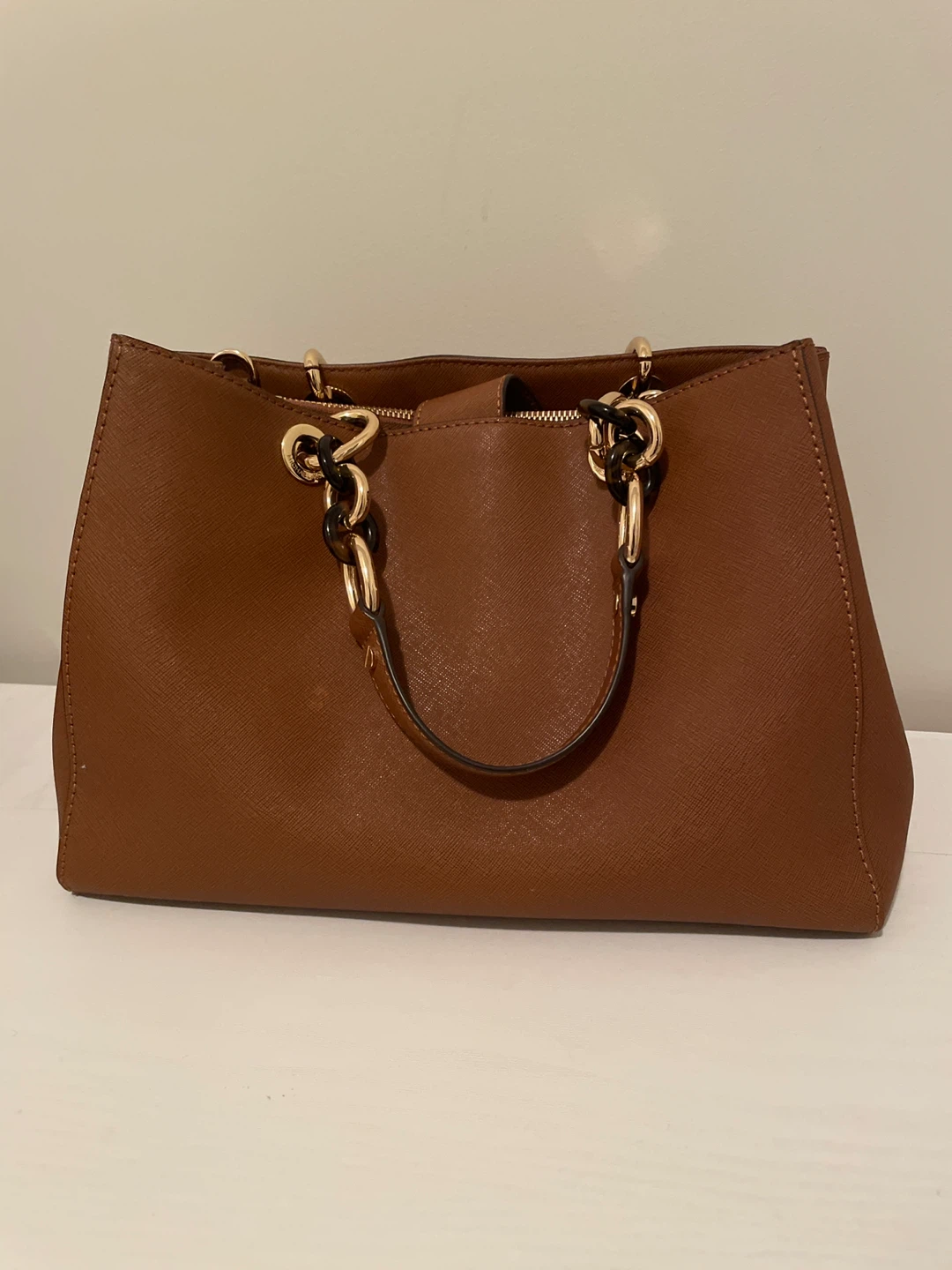 Michael Kors Brown Leather Satchel Handbag
