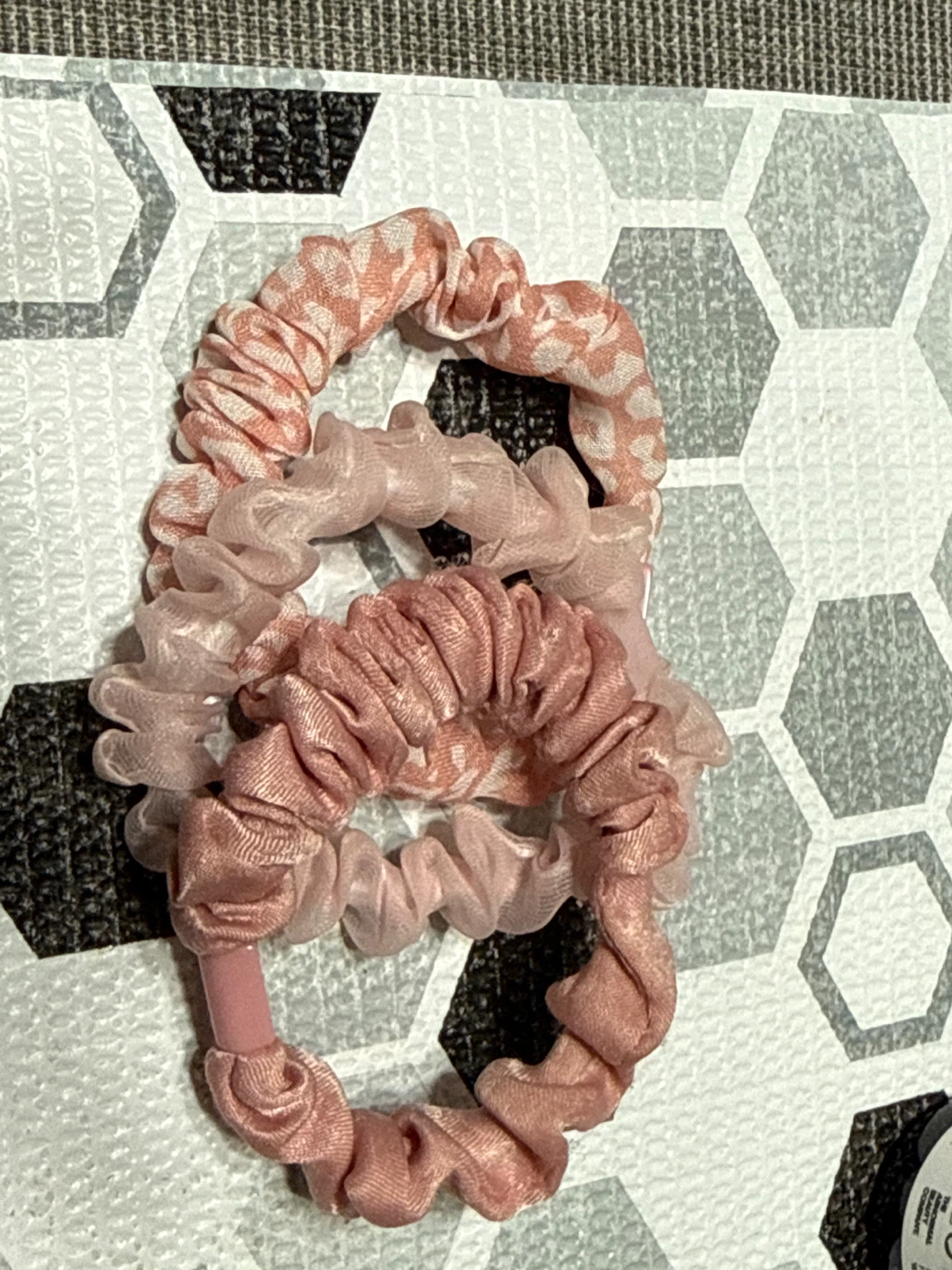 Set of 3 Pink Scrunchies