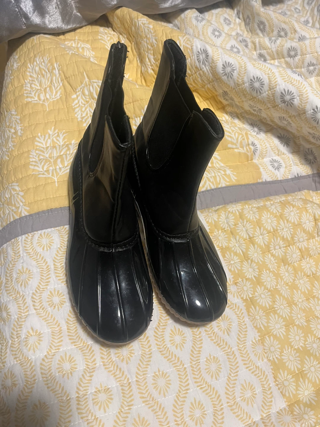 Black Chelsea rain Boots