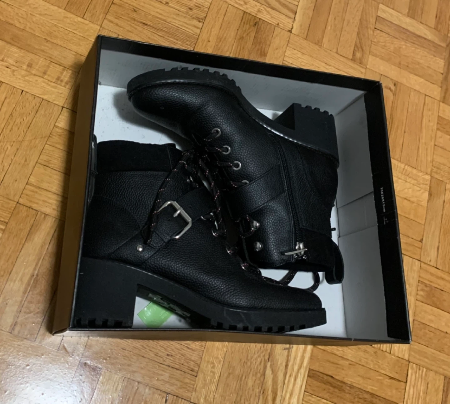 Black Harley Lace-Up Boots Size 9M