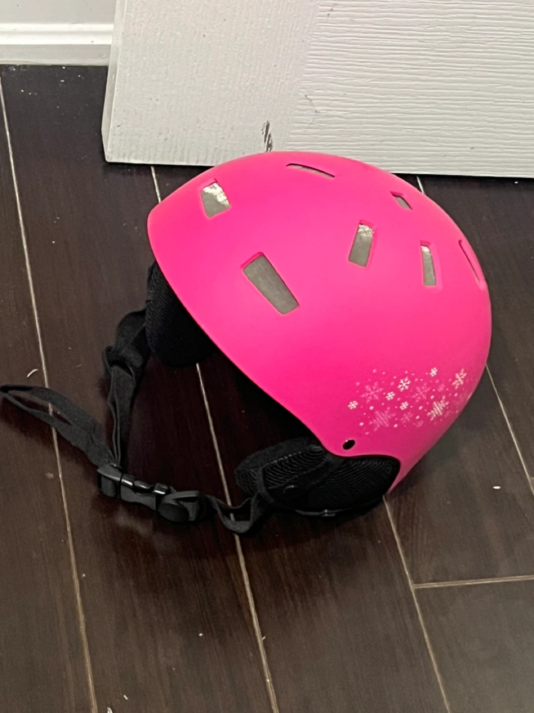Pink Youth Ski Helmet with Snowflakes - photo 2