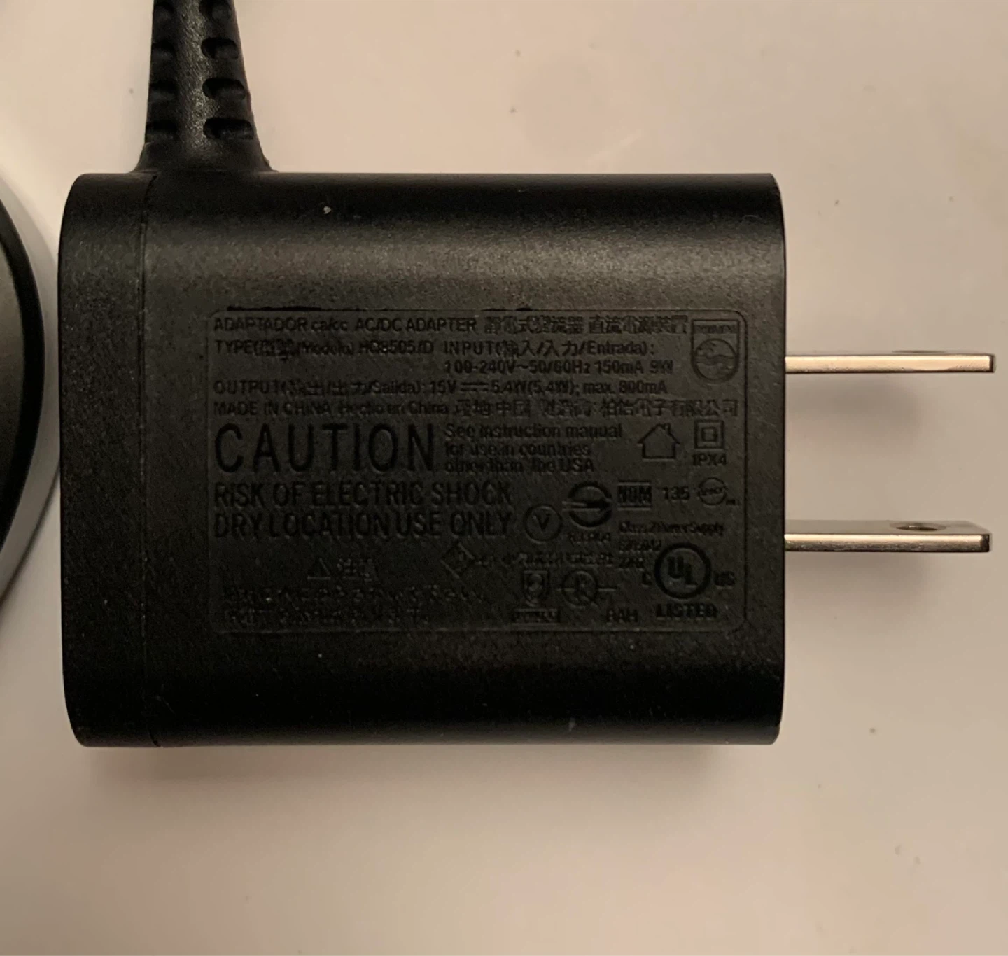 PHILIPS HQ8505/D ADAPTER / CHARGER - photo 4