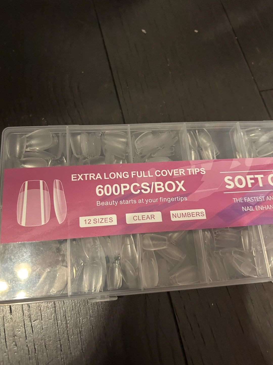 Extra Long Full Cover Soft Gel Nail Tips - 600 Pcs