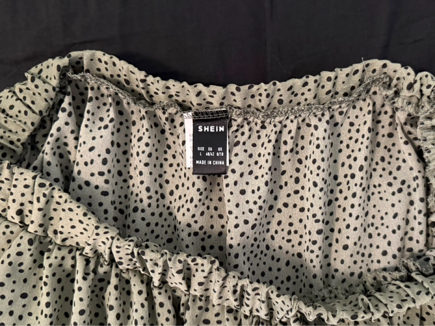SHEIN tiered polka dot mini skirt - size L - photo 2
