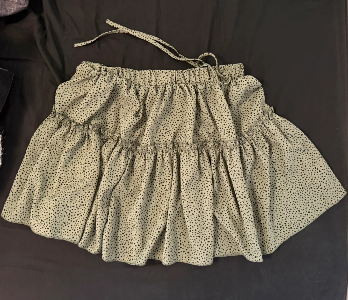 SHEIN tiered polka dot mini skirt - size L