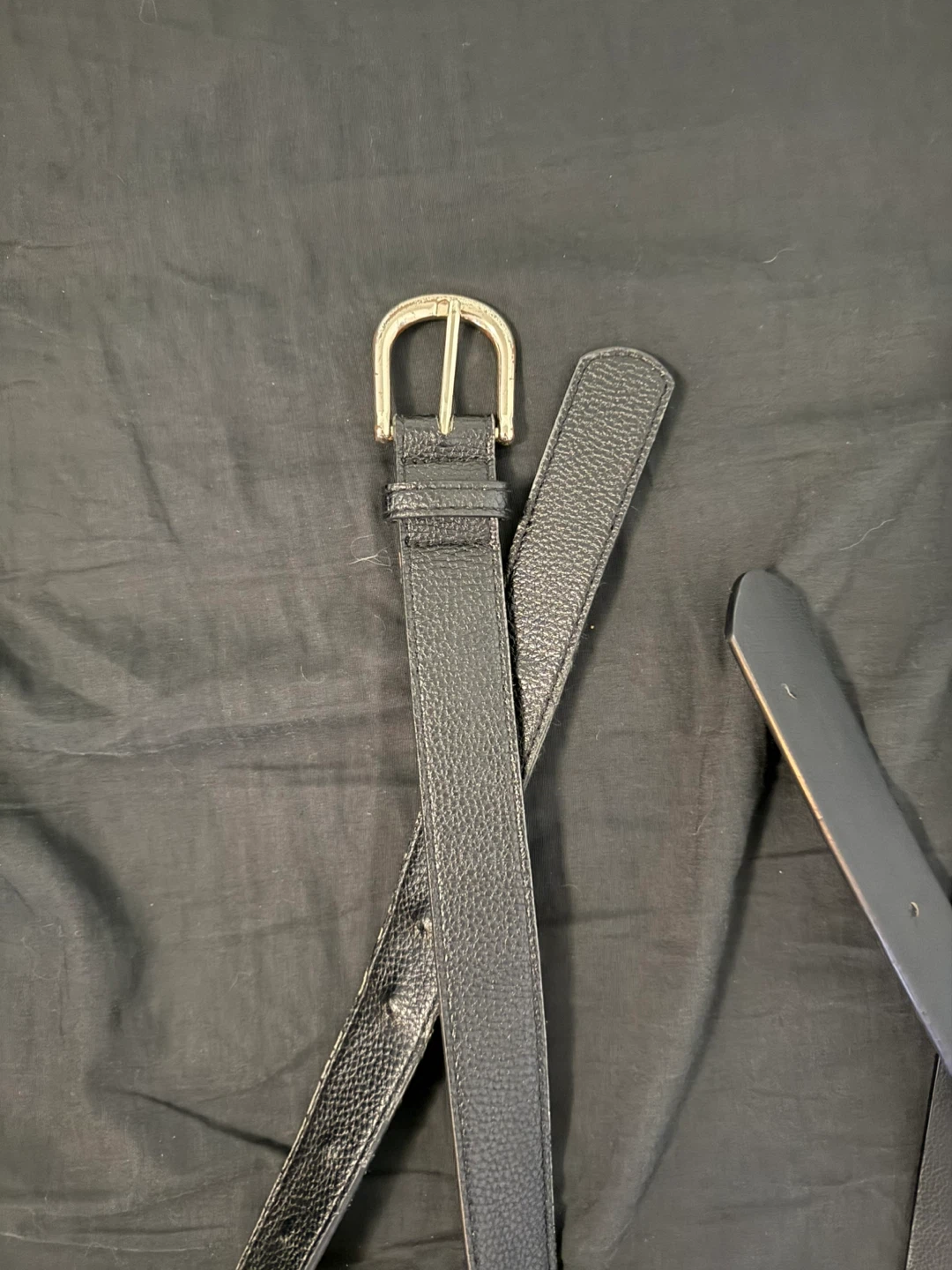 Two Black Belts with Silver Buckles - photo 2