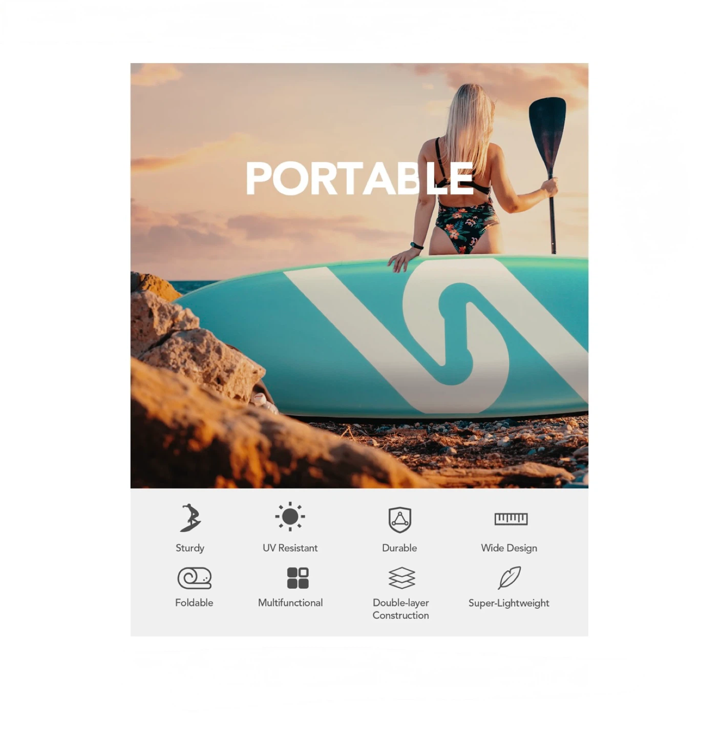 Inflatable Paddle Board W Pump 120'' * 32'' * 6'' - photo 4