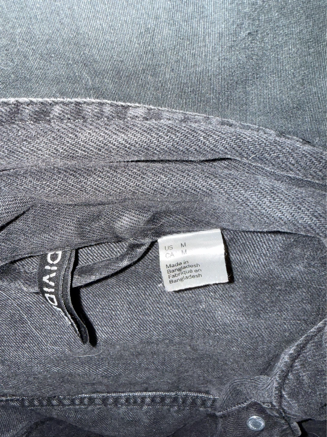 Divided H&M Black Denim Jacket - Size M - photo 2