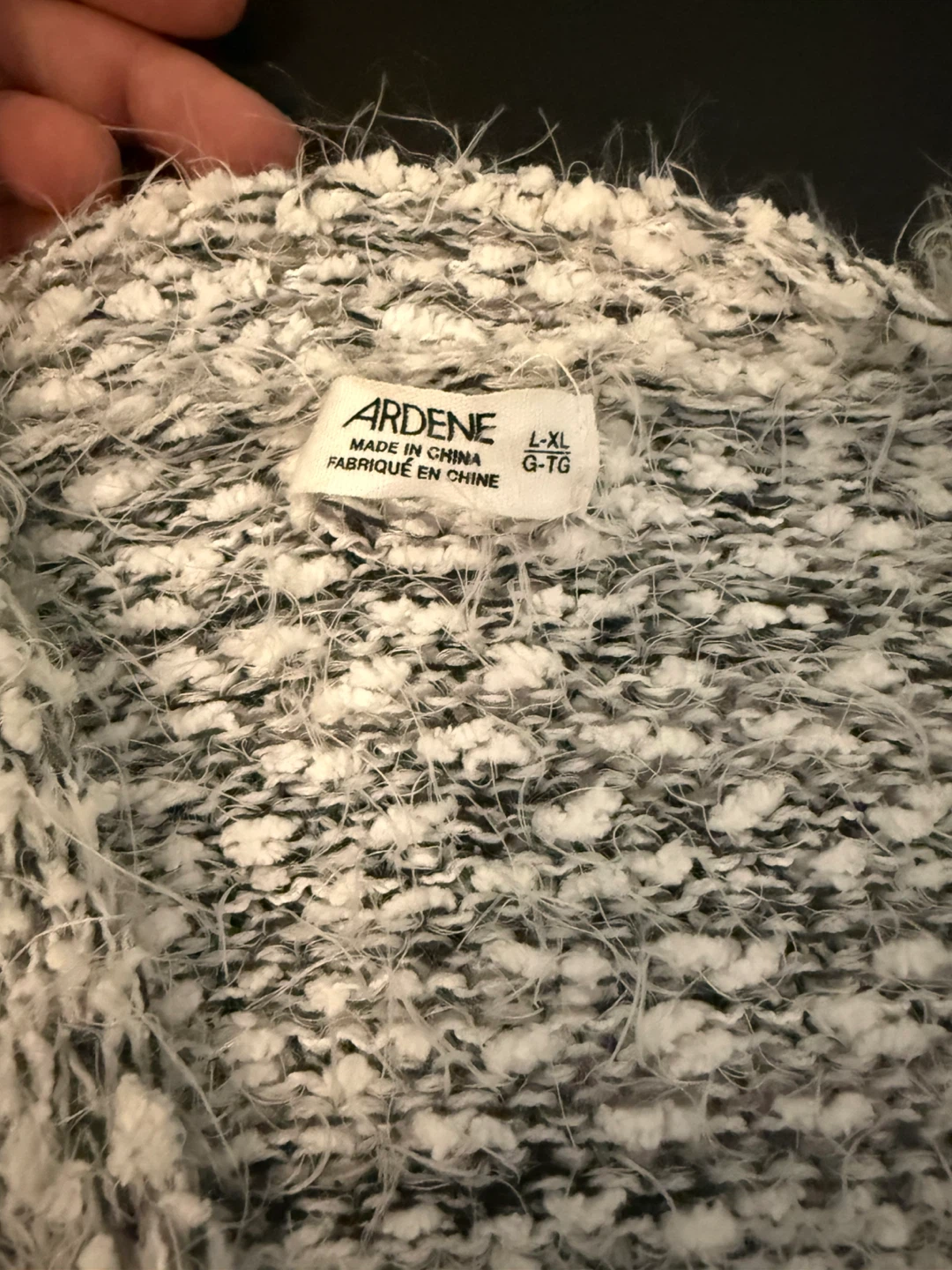 Ardene Grey Fuzzy Cardigan L-XL - photo 2