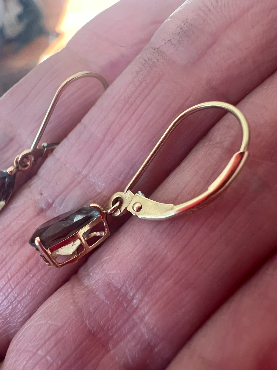 14 k Smoky topaz bracelet and 14 k Earrings Set - photo 2