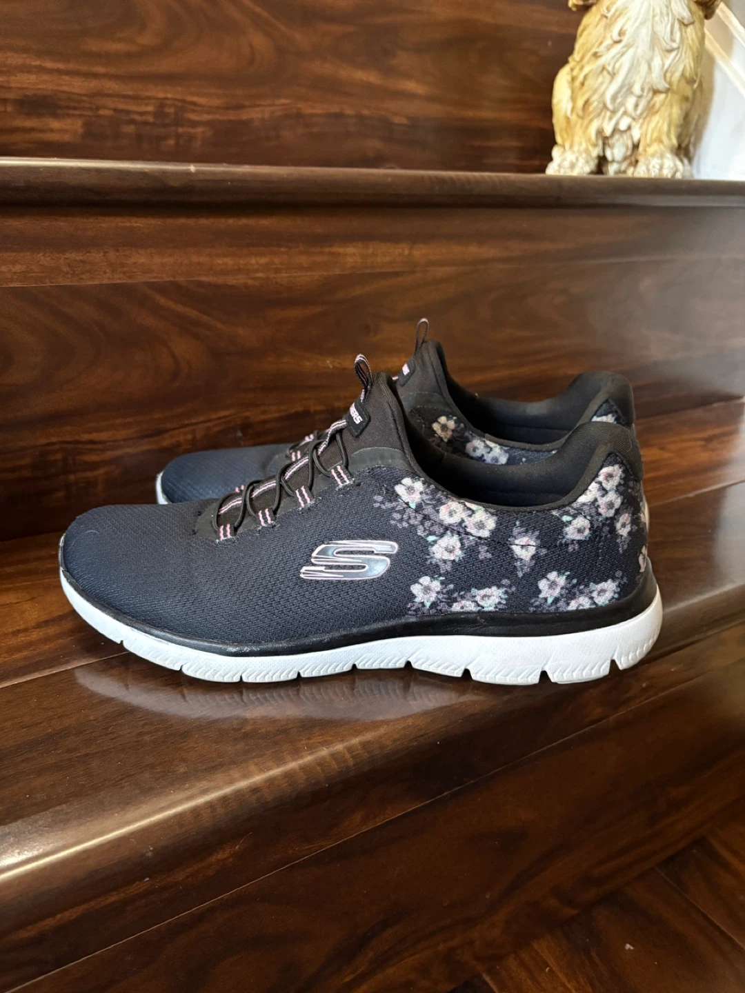 Skechers Women's Slip-On Sneakers with Floral Pattern