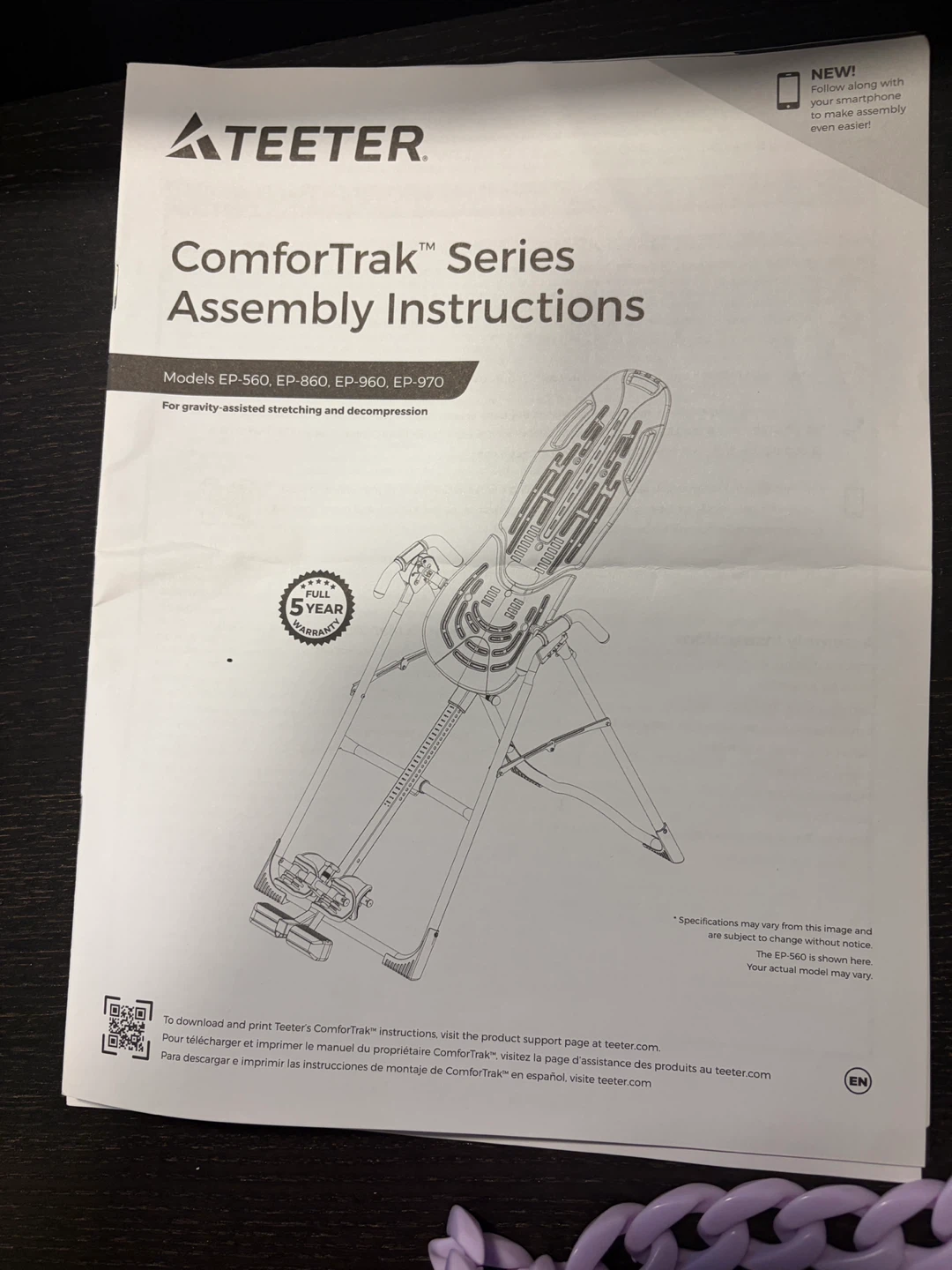 Teeter ComforTrak Series Inversion Table - photo 4