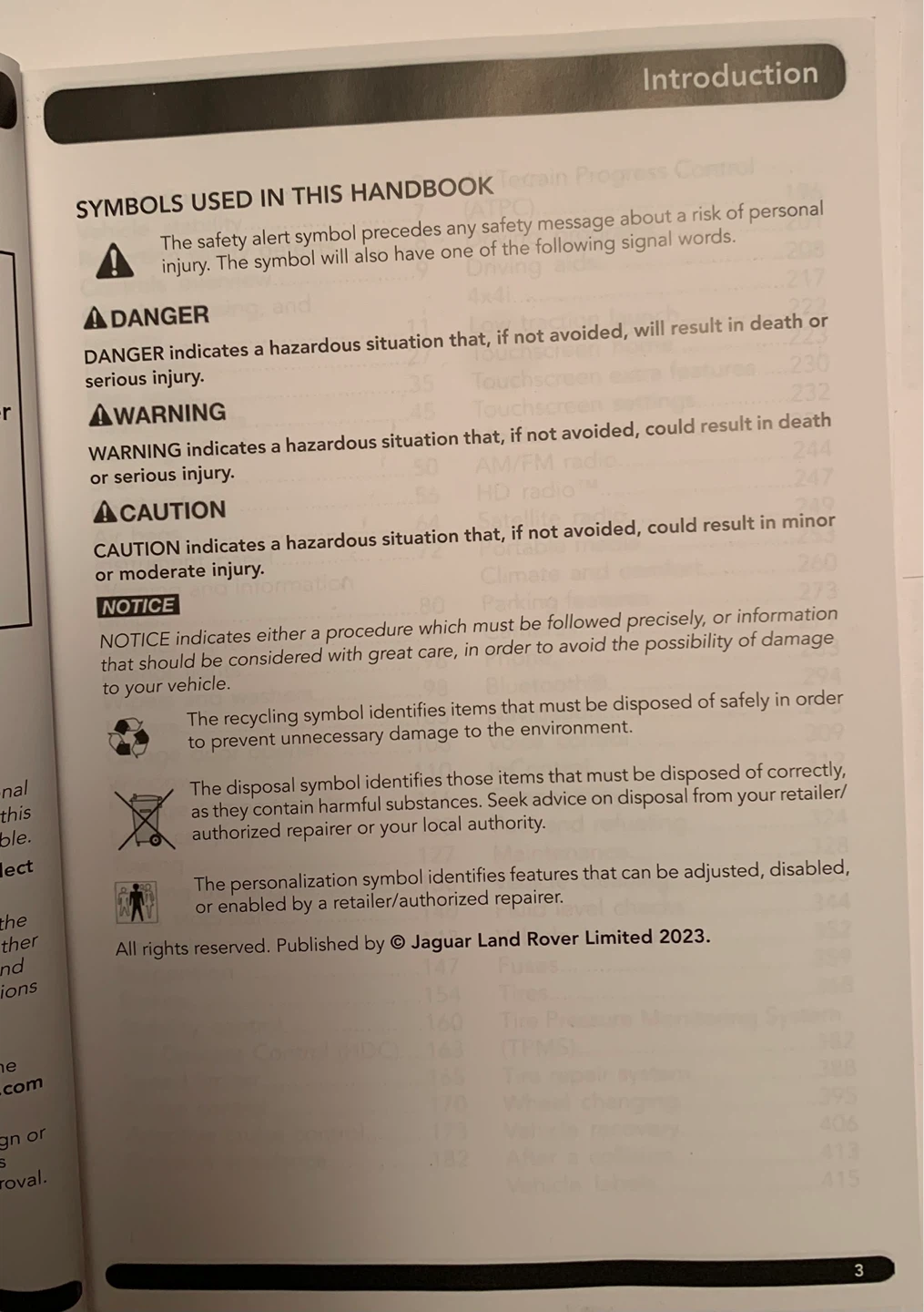 LAND ROVER DEFENDER OWNER’S HANDBOOK - photo 4
