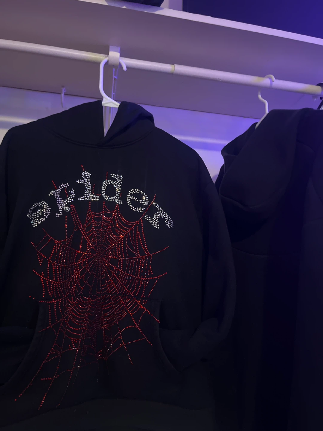 Spider Web Rhinestone Hoodie