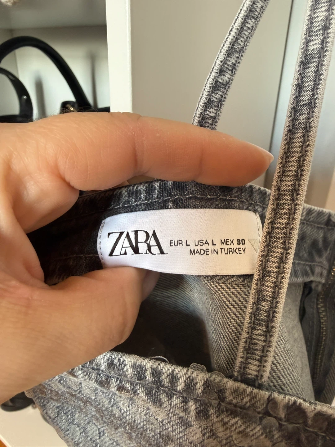 ZARA Denim Crop Top with Sequins - photo 3