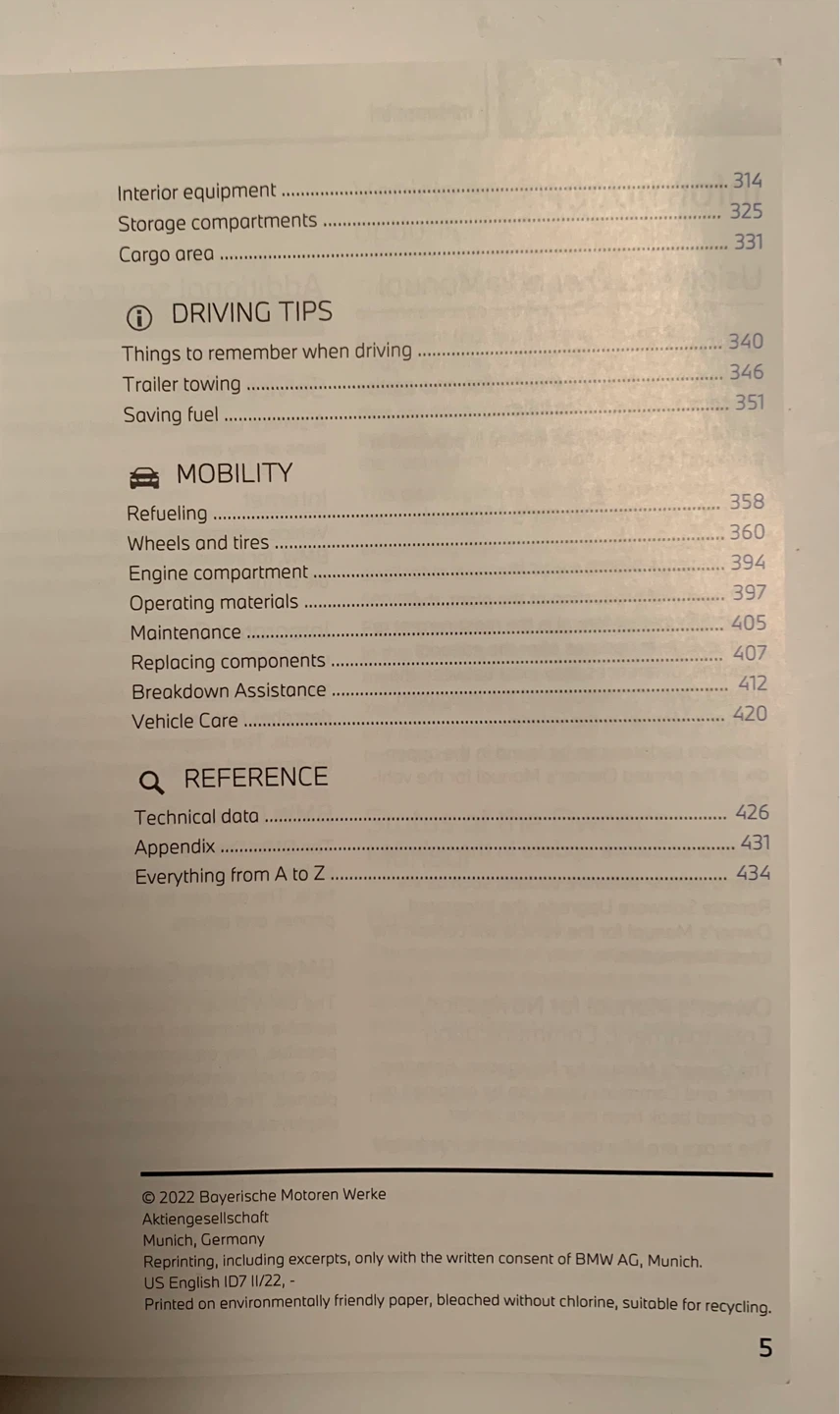 BMW X5 OWNER’S MANUAL - photo 2