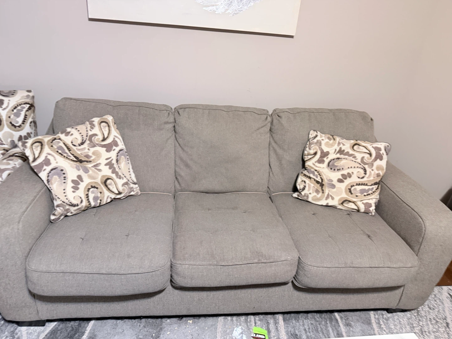 Grey Fabric Ashlley Sofa free - photo 2