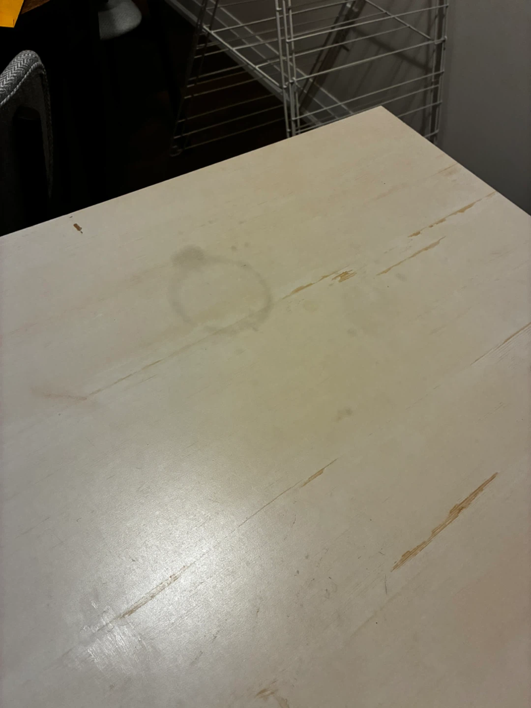 Cream solid desk with 2 Drawers - photo 2