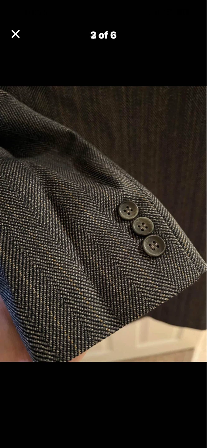 Harry Rosen Men's Grey Striped Blazer - photo 3