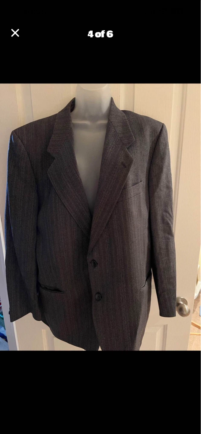 Harry Rosen Men's Grey Striped Blazer - photo 2