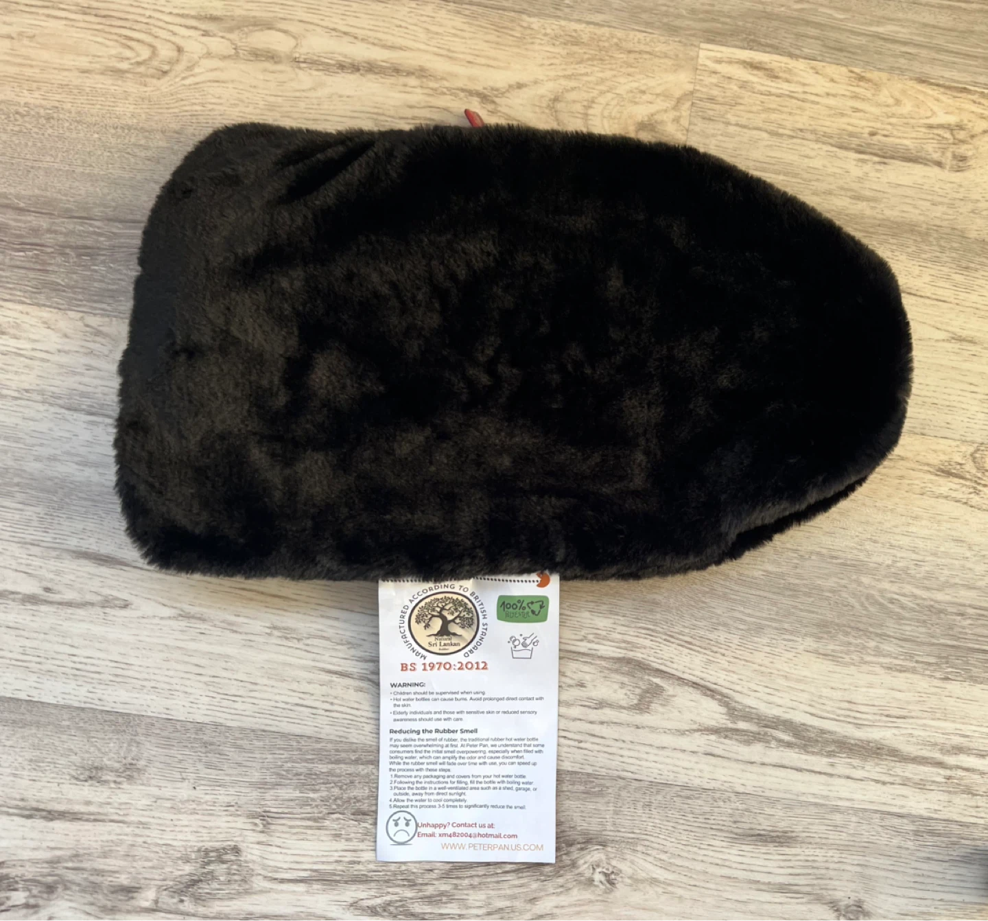 Peter Pan Hot Water Bottle with Faux Fur Cover - photo 3