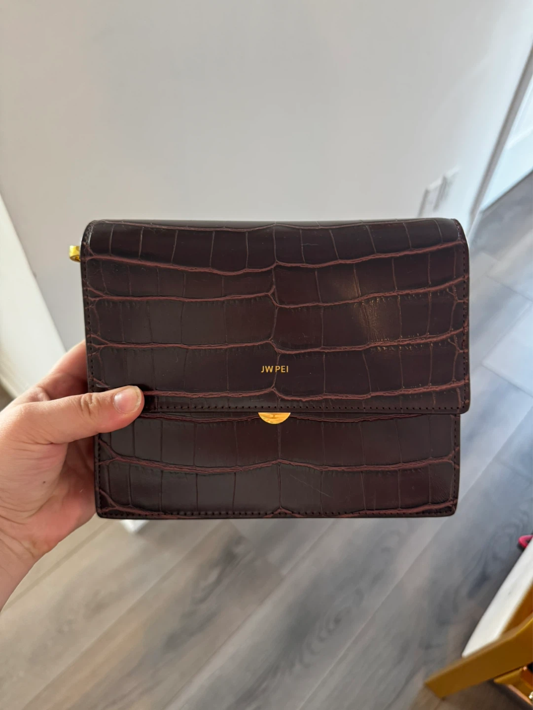 JW Pei Mini Flap Crossbody - Brown Croc - photo 3