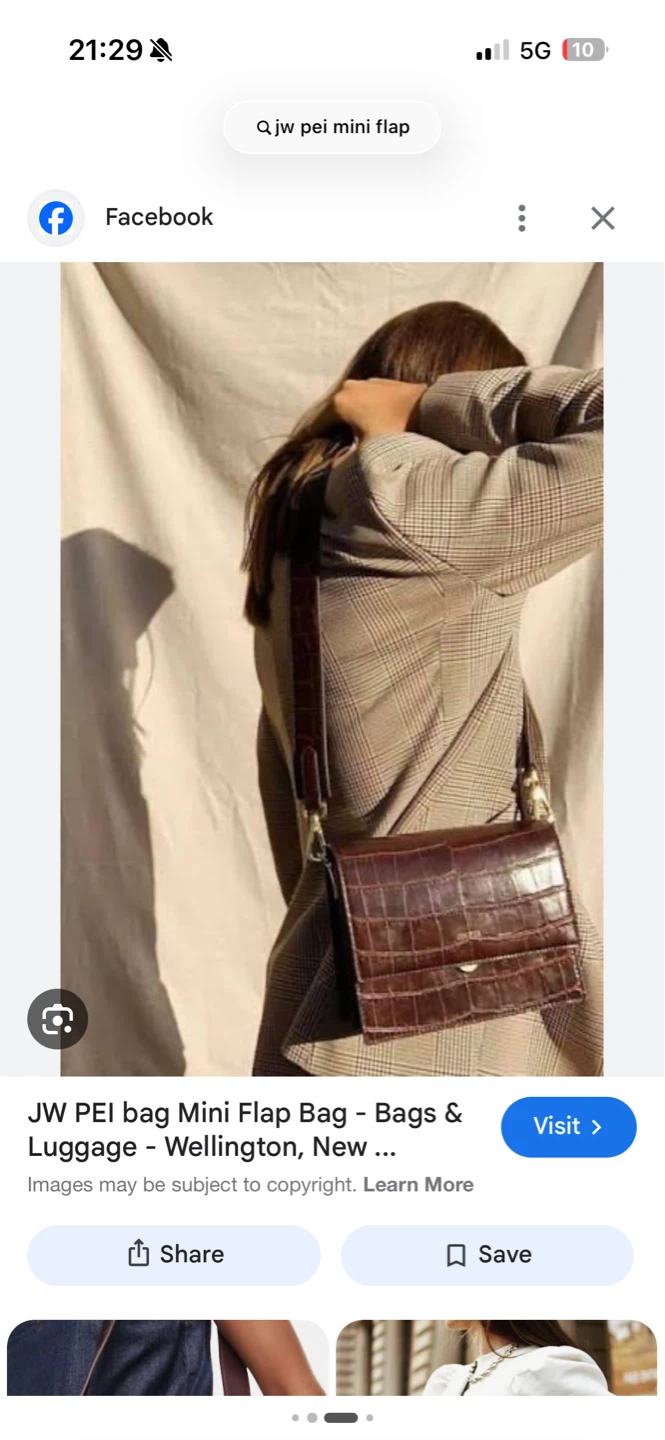 JW Pei Mini Flap Crossbody - Brown Croc - photo 2