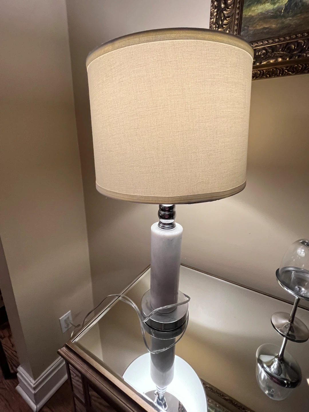 Table Lamp with Fabric Shade - photo 2