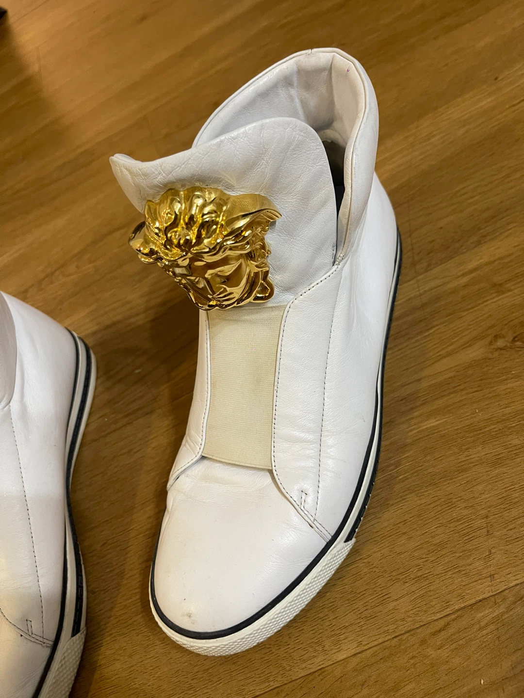 Versace White Leather Medusa Sneakers - photo 4