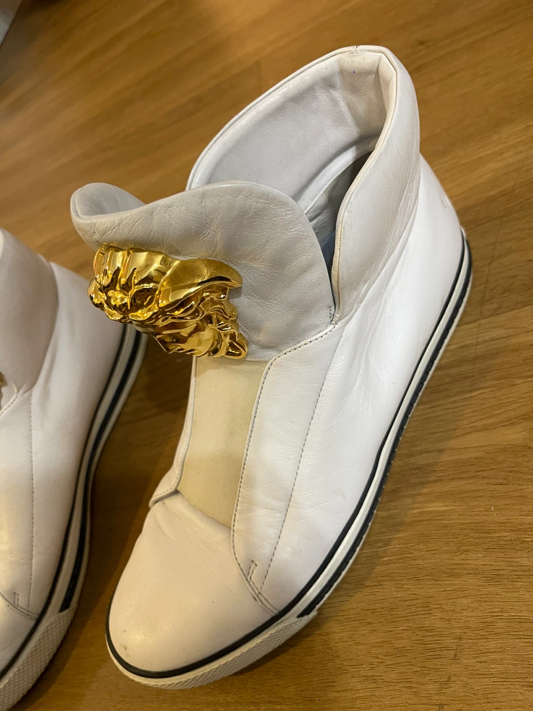 Versace White Leather Medusa Sneakers - photo 3