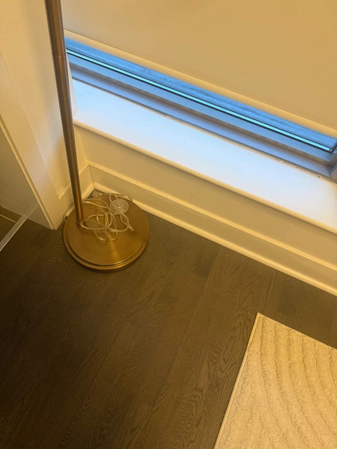 Glass & Brass Arc Floor Lamp with Edison Bulb - photo 4