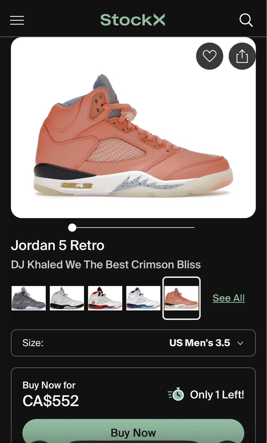 DJ Khaled x Air Jordan 5 Retro We The Best Crimson Bliss - photo 5