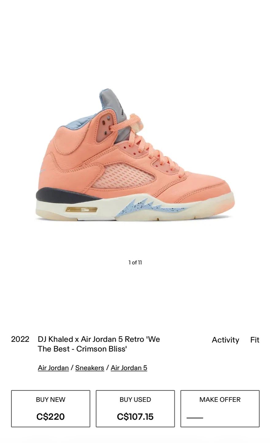 DJ Khaled x Air Jordan 5 Retro We The Best Crimson Bliss - photo 4