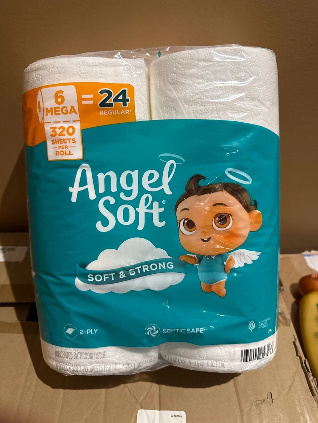 Angel Soft Toilet Paper - 6 Mega Rolls = 24 Regular Rolls