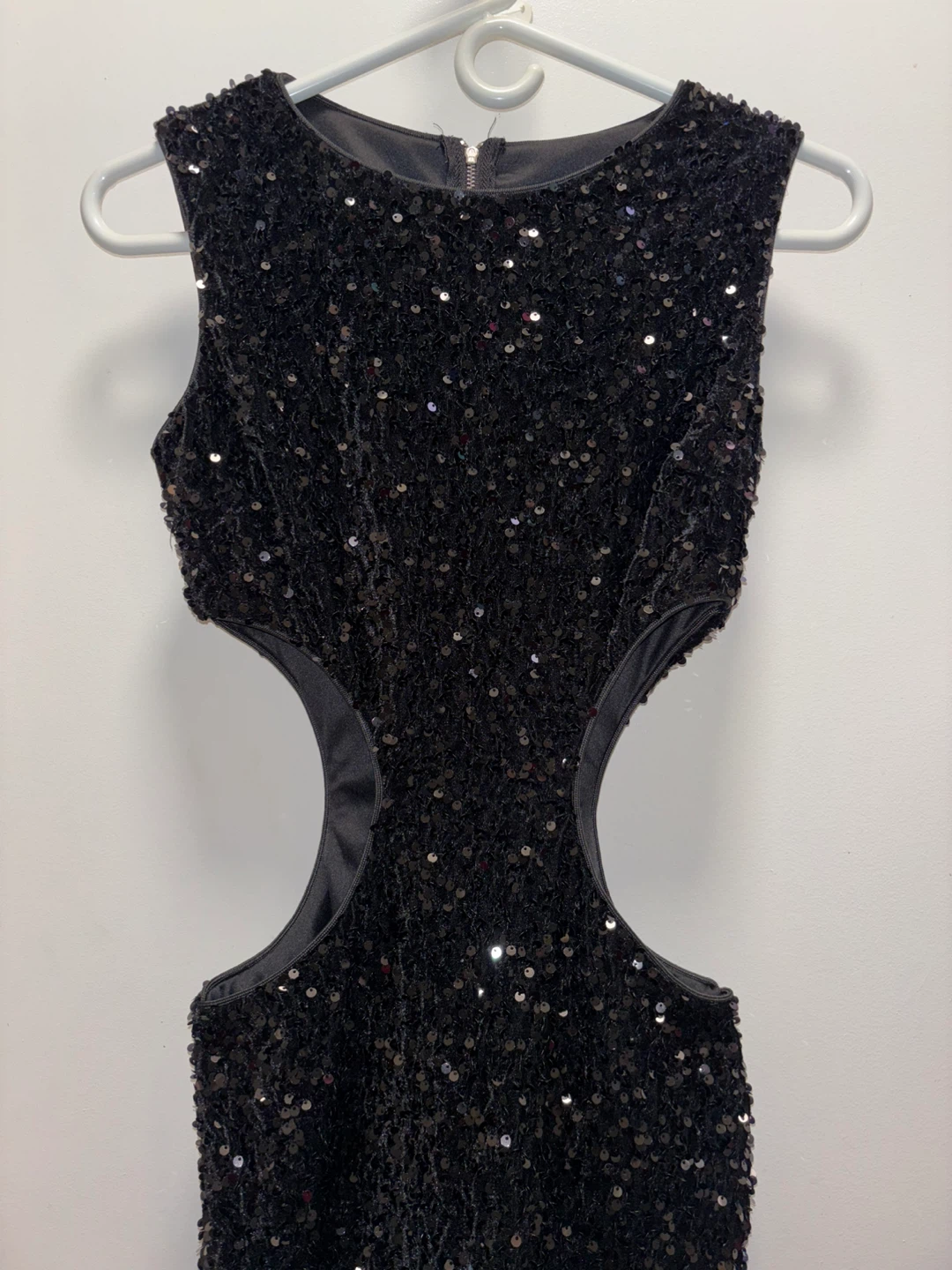 Black Sequin Cutout Dress Size S - photo 2