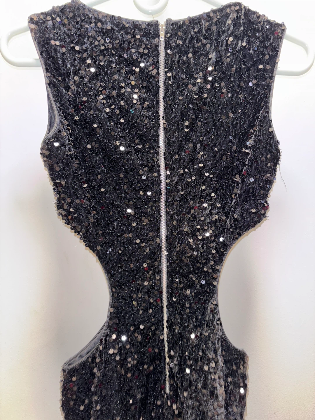 Black Sequin Cutout Dress Size S - photo 4