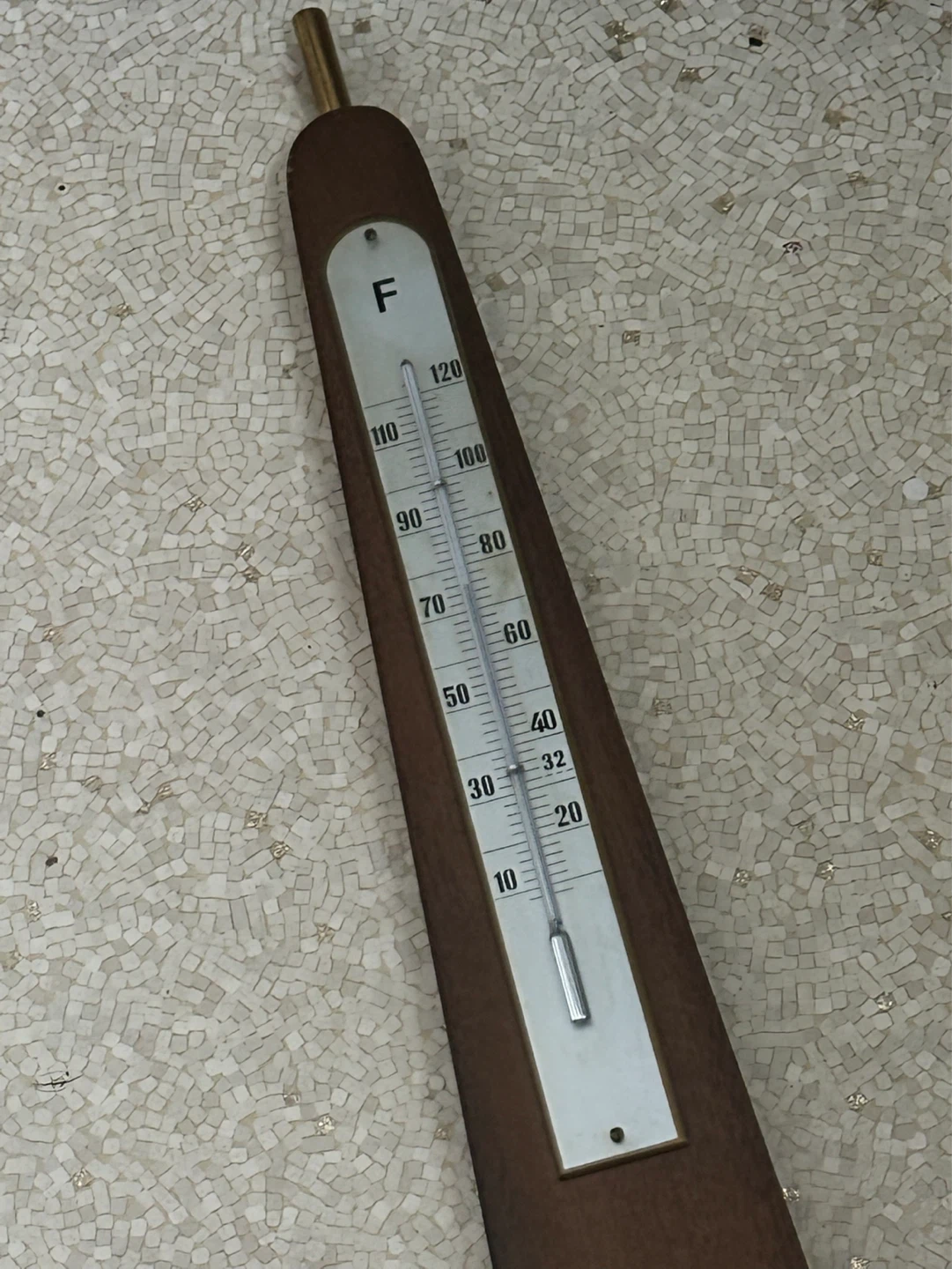 Mid Century Banjo Shape barometer thermometer W.German - photo 2