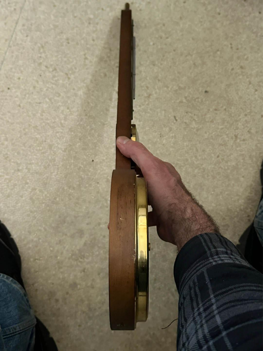 Mid Century Banjo Shape barometer thermometer W.German - photo 5