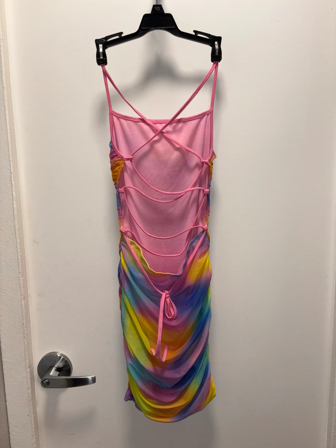 SHEIN Tie-Dye Ruched Mesh Mini Dress XS - photo 3