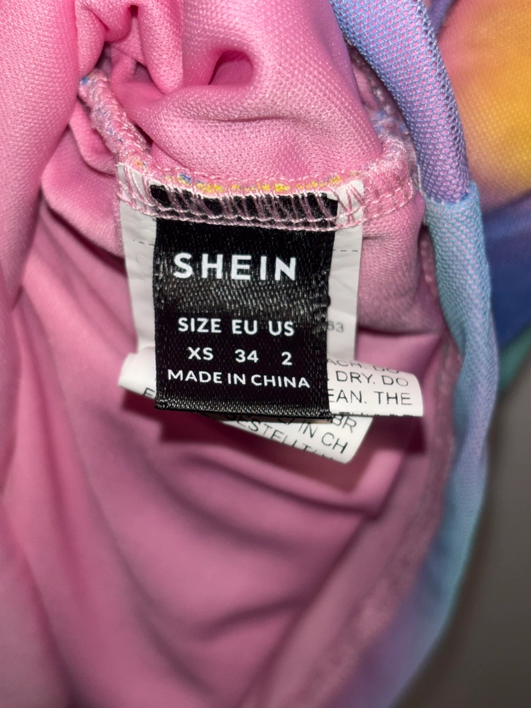 SHEIN Tie-Dye Ruched Mesh Mini Dress XS - photo 5