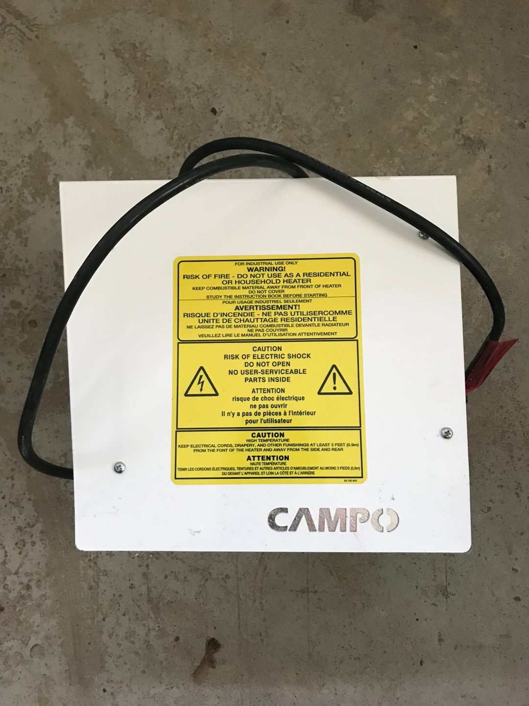 Blaze 1.5E Electric Construction Heater - photo 3