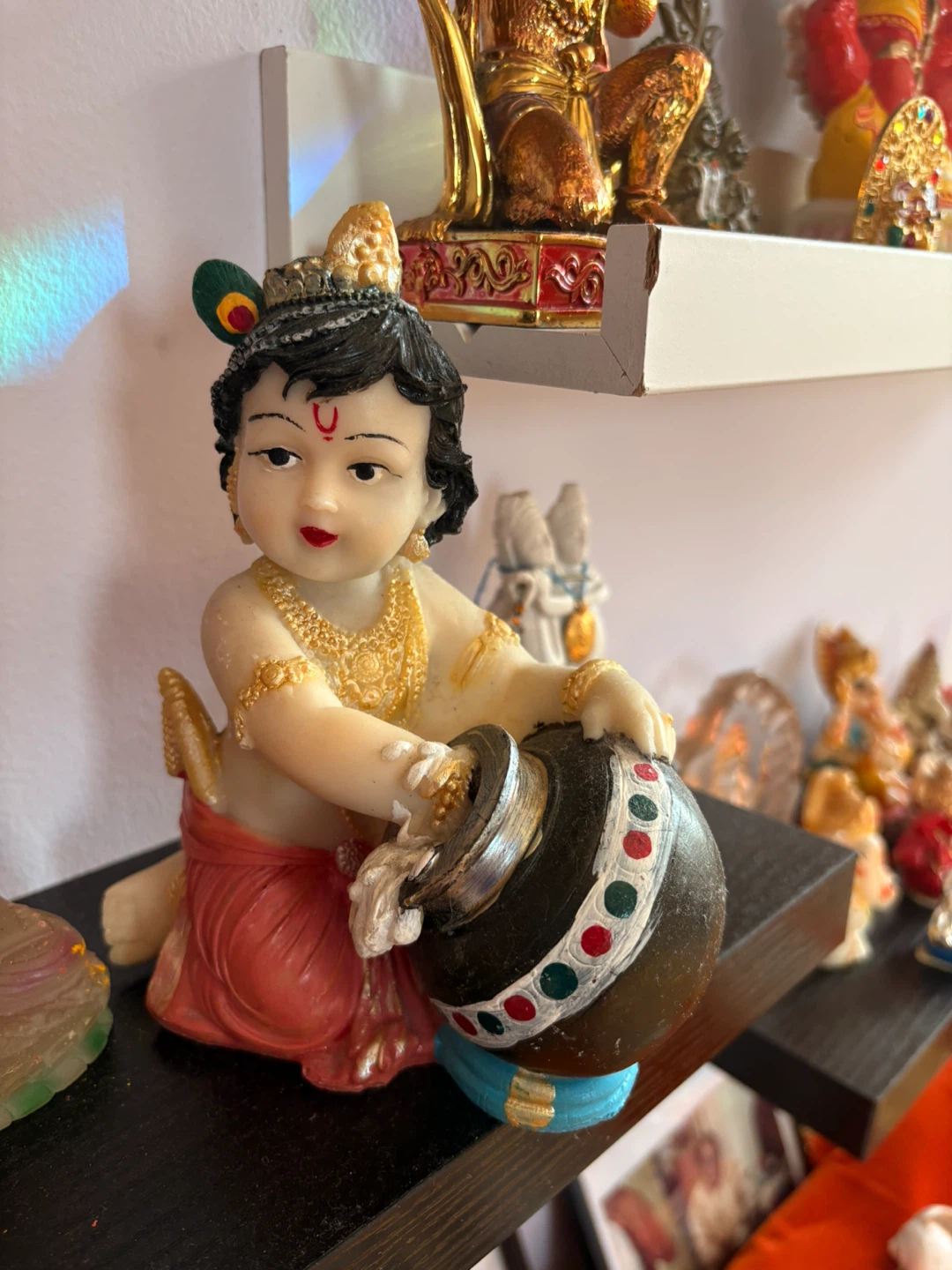 Baby Krishna Statue with Pot
