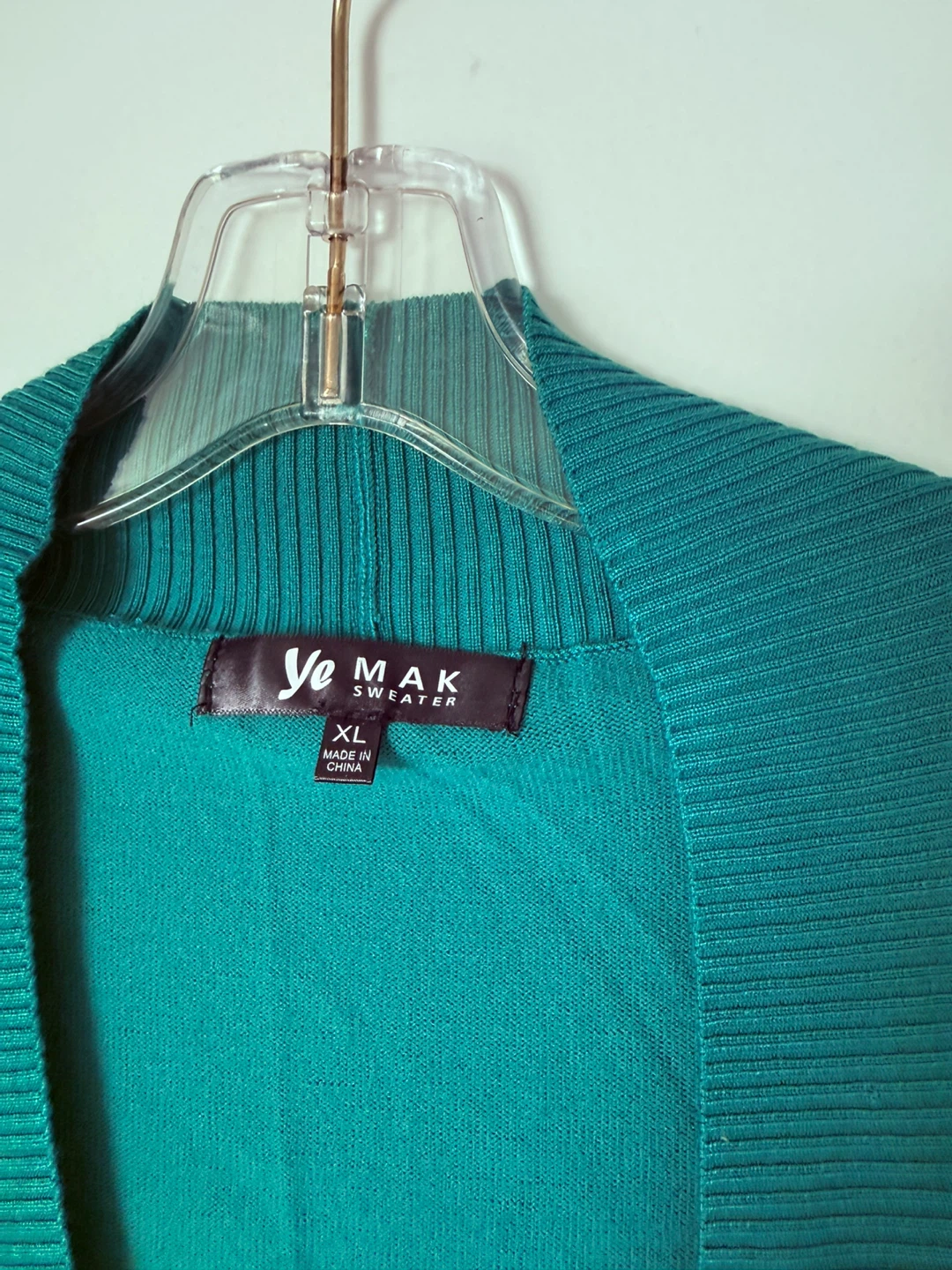 Ye Mak Teal Cardigan Sweater XL - photo 3