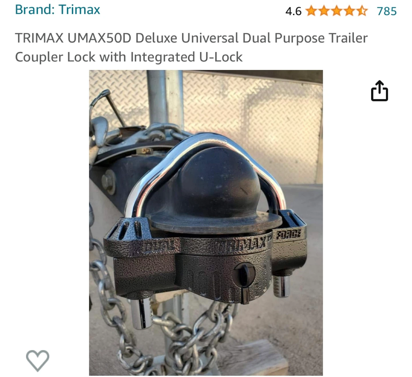 Tri-Max Universe UMax50D Trailer Lock - photo 3