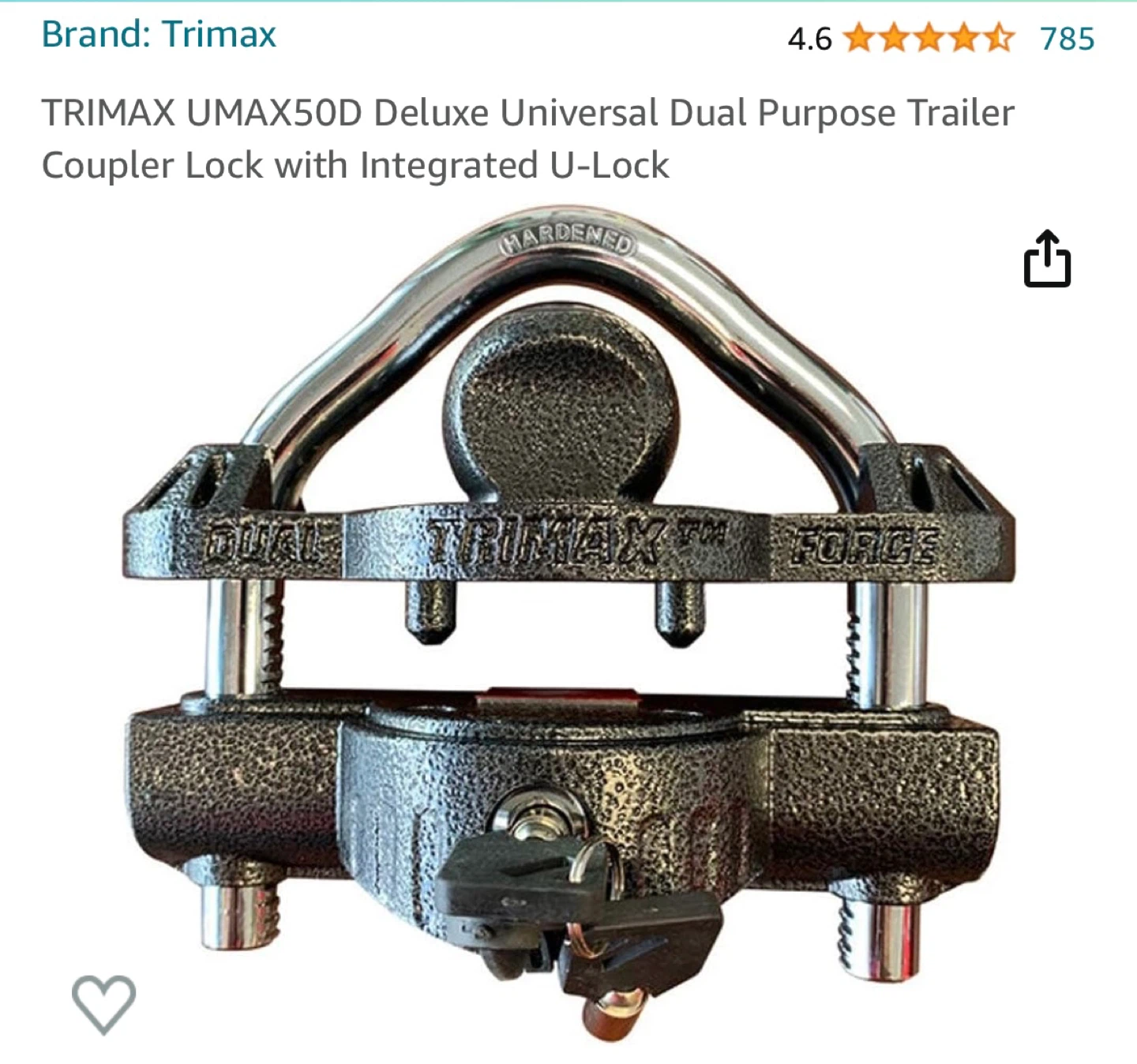 Tri-Max Universe UMax50D Trailer Lock - photo 2