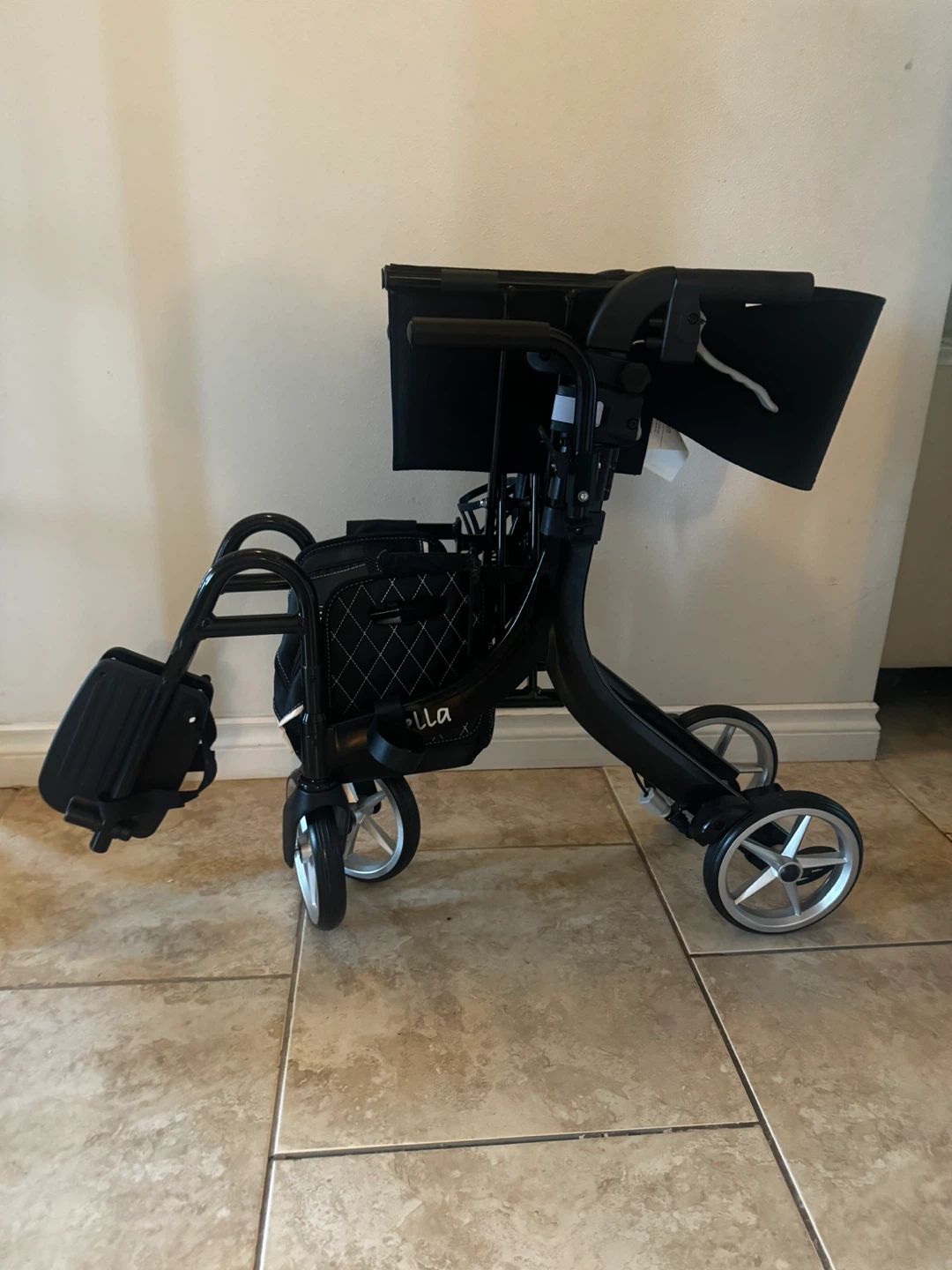 Stella 4-Wheel Mobility Walker with Seat and Footrest - photo 2