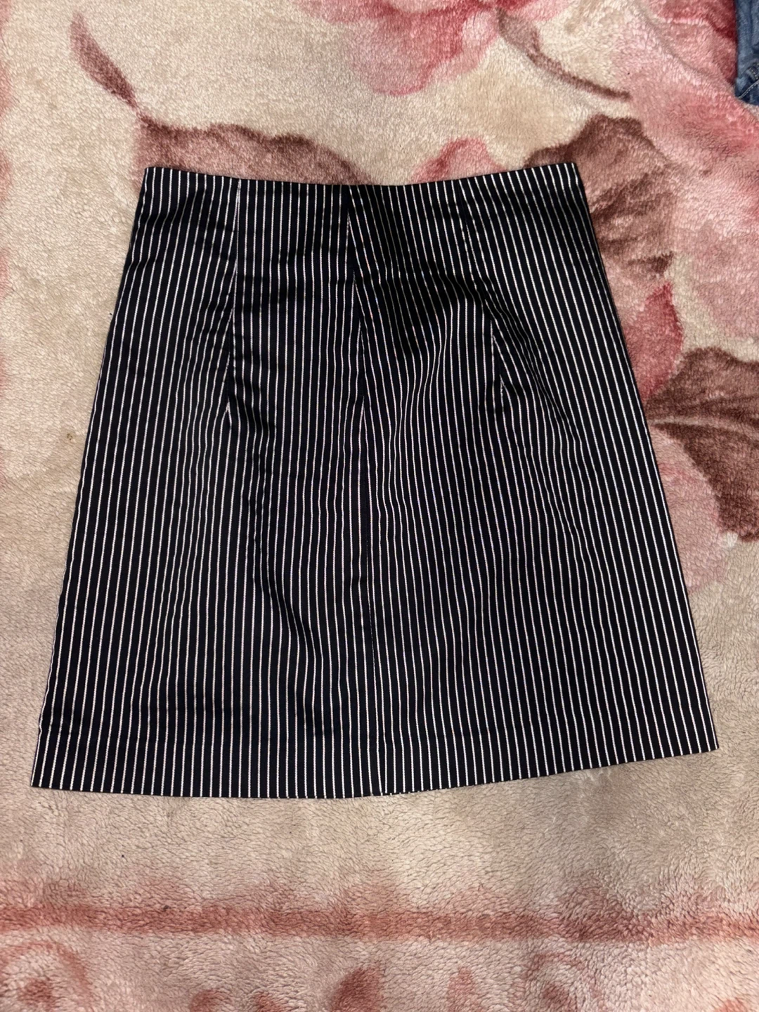 Pinstripe Mini Skirt - Size S