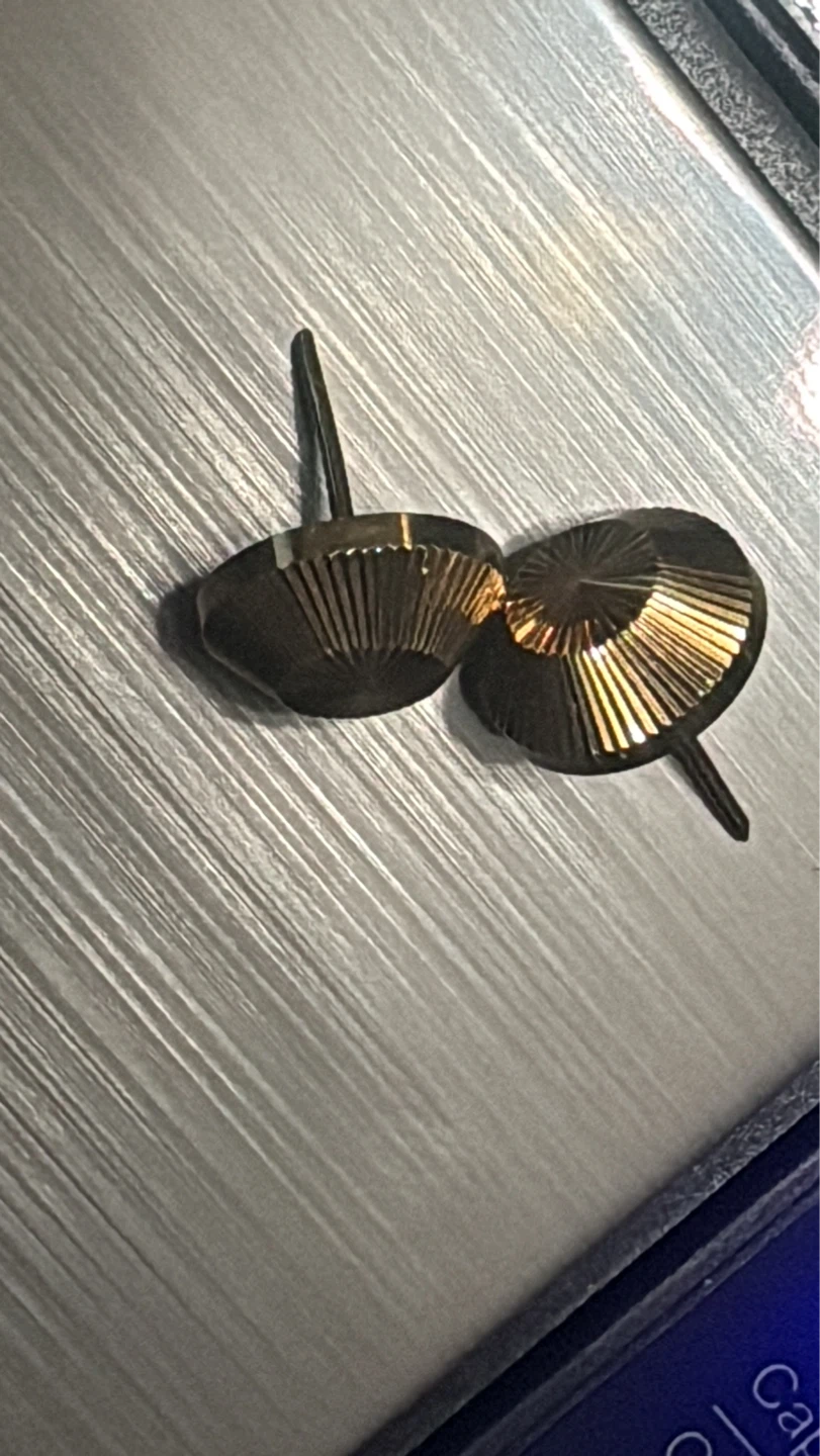 Vintage 14K euro gold (585) Finial Studs (2) - photo 3